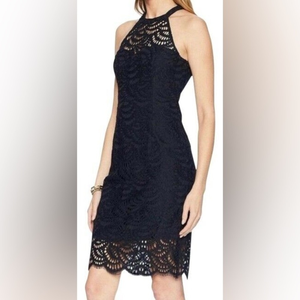 NWT Lilly Pulitzer Navy Lace Halter Dress Size 2